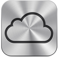 icloud icon: cloud shape on a metal box
