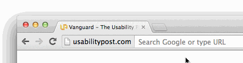Chrome hiding the URL